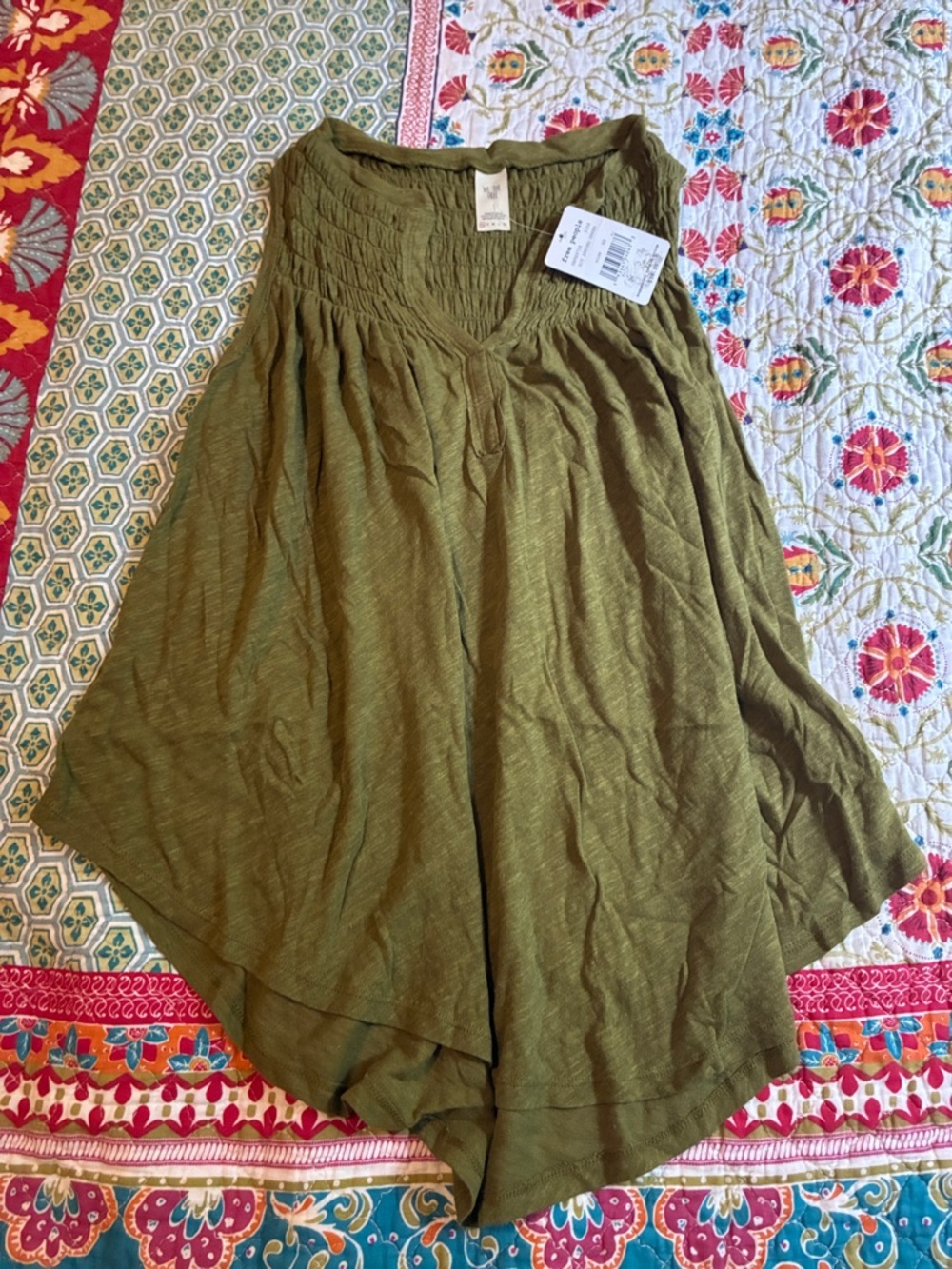 NWT Free People Flowy Olive Tank Top